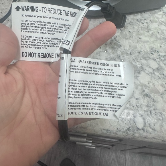 Vornado 200 Room Heater Charcoal Grey Electric With Fan.  New Open Box. - Picture 14 of 16